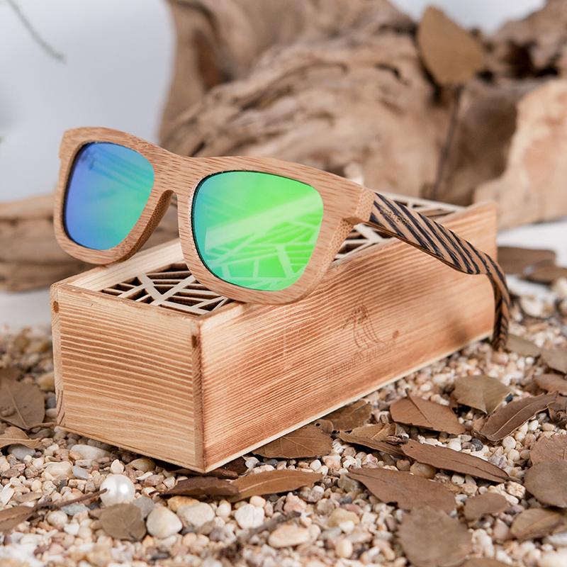 acheter lunettes de soleil bois bambou pas cher