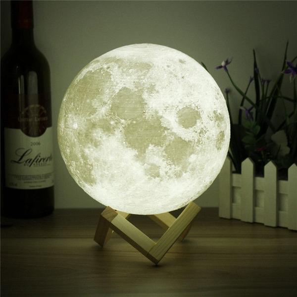 Lampe Lune 3D illuminée Séléné