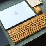 Clavier en bois Mac et PC sans fil