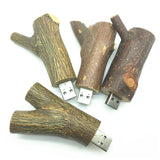 clé USB en bois, clé USB taillée dans une branche d'arbre écologique et naturelle, acheter pas cher et promo en boutique