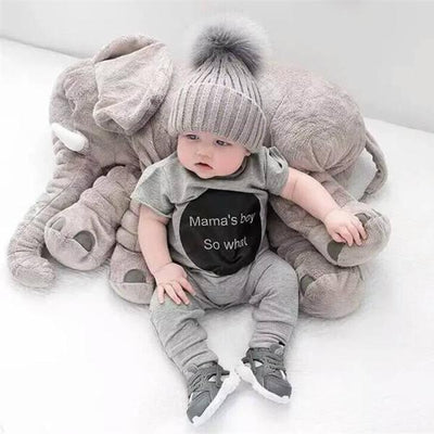 Peluche coussin éléphant pour bébé • Moment Cocooning