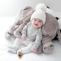 peluche elephant, nounours et oreiller douceur pour bébé enfant adulte, le plus doux des doudou ! pour garçon et filles, rose, bleu, violet, jaune et gris