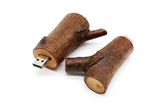 clé USB en bois, clé USB taillée dans une branche d'arbre écologique et naturelle, acheter pas cher et promo en boutique