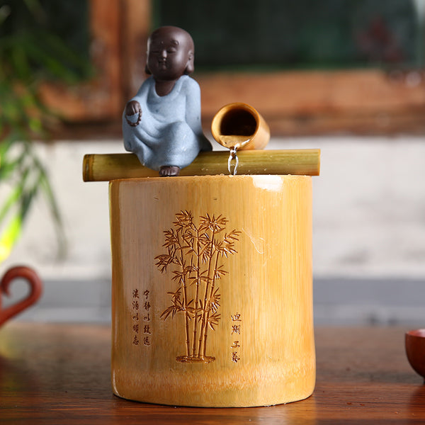 fontaine feng shui boudha bambou nature et zen