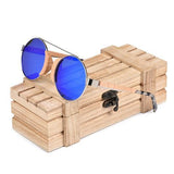 Lunettes en bois rondes