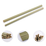 12 pailles en bambou écologiques et réutilisables, avec brosse de nettoyage