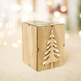 Bougeoirs de Noël en bois Superbes petits bougeoirs en bois, réalisés à la main, qui apporteront une touche artisanale à votre décoration de Noël !