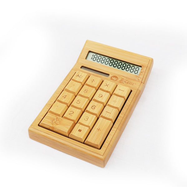 Calculatrice en bambou solaire